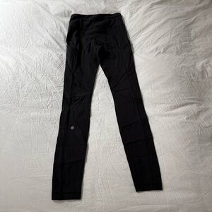 Lululemon Run Legging Zip Back Side Pocket Black 2